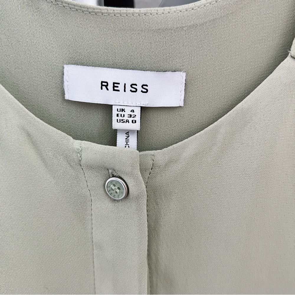 REISS Noa Cutout Detail Blouse - Picture 8 of 11